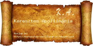 Keresztes Apollinária névjegykártya